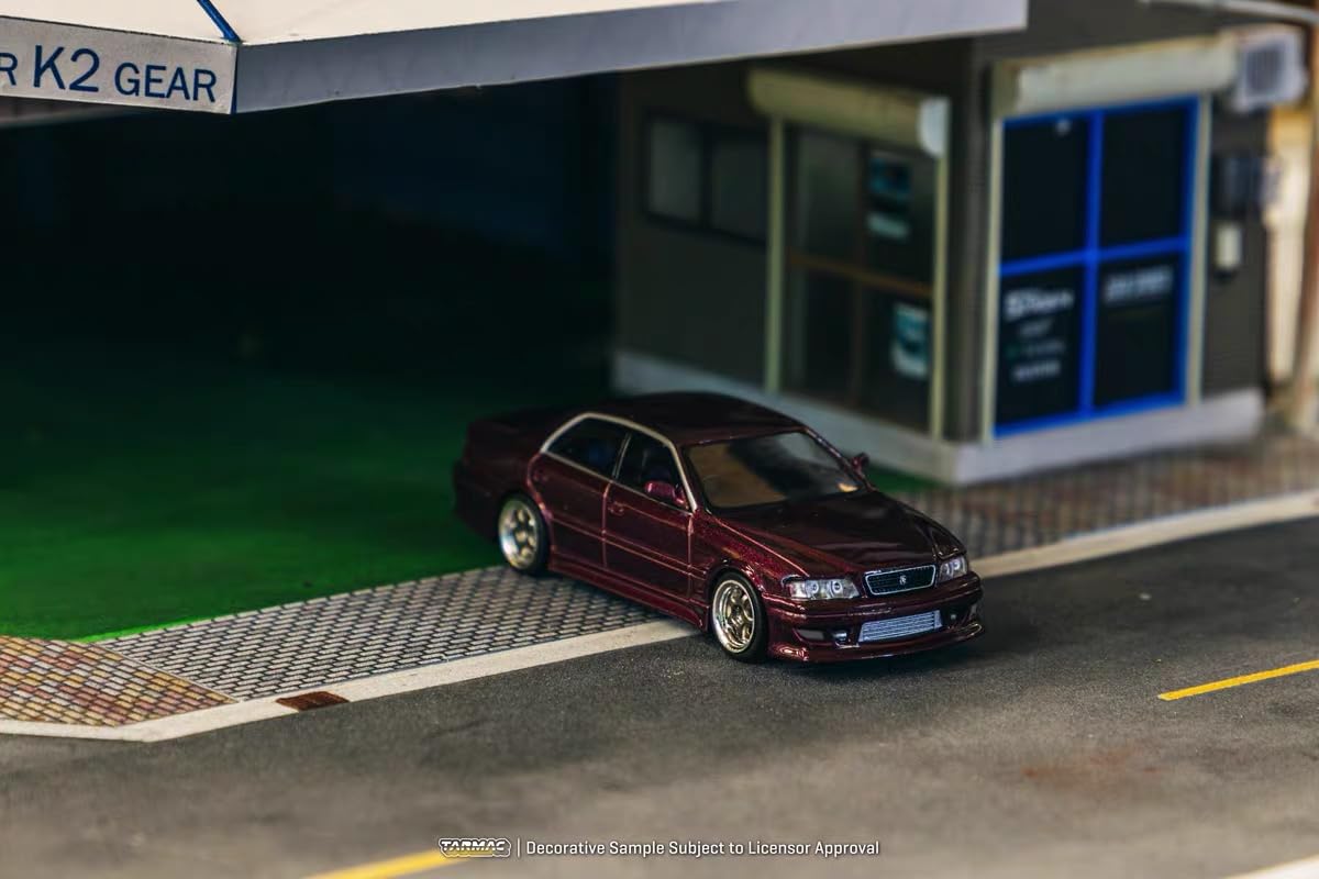 ターマックワークス1/64 VERTEX チェイサー JZX100 Tarmac Works 1:64 Vertex Toyota Chaser JZX100 white metallic